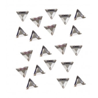20 strassjes voor de nagels driehoek zilverkleurig 3 mm