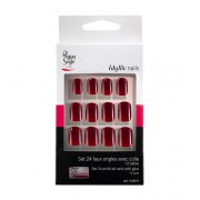 Set 24 kunstnagels Idyllic nails  - red