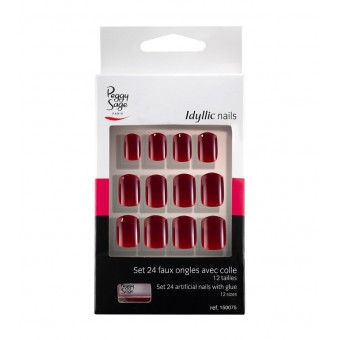 Set 24 kunstnagels Idyllic nails  - red